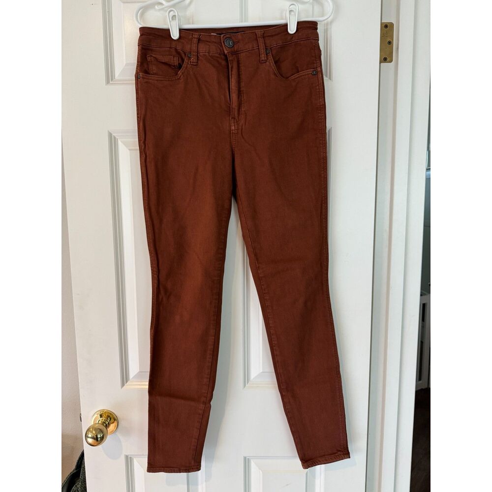 Women's KUT From the Kloth Mia High Rise Fab Ab Toothpick Skinny in Rust Size 8